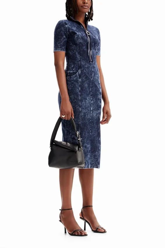 Midi-Kleid mit Reißverschluss Midi-Kleid mit Reißverschluss