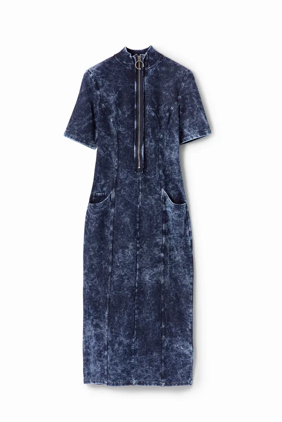 Midi-Kleid mit Reißverschluss Midi-Kleid mit Reißverschluss