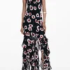 Midi-Kleid mit Rüschen in Poppy Midi-Kleid mit Rüschen in Poppy