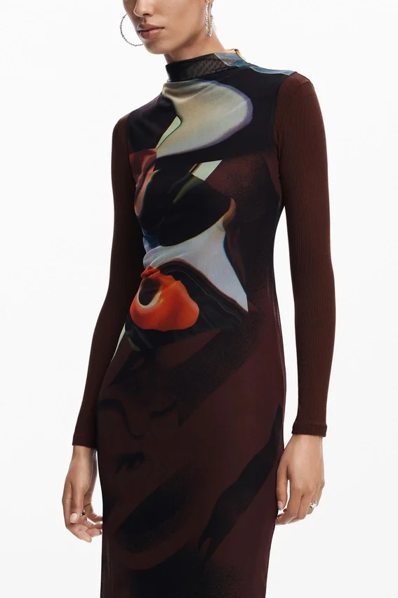 Midi-Kleid mit verschiedenen Tragevarianten Midi-Kleid mit verschiedenen Tragevarianten