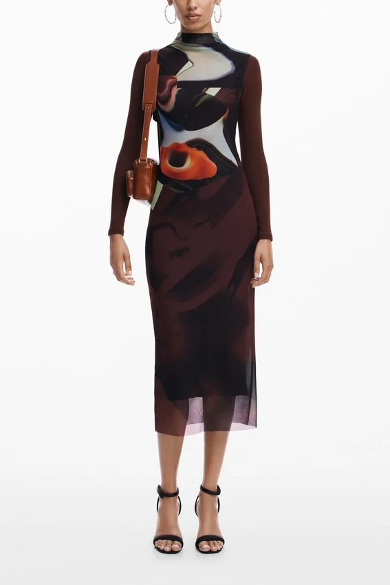 Midi-Kleid mit verschiedenen Tragevarianten Midi-Kleid mit verschiedenen Tragevarianten