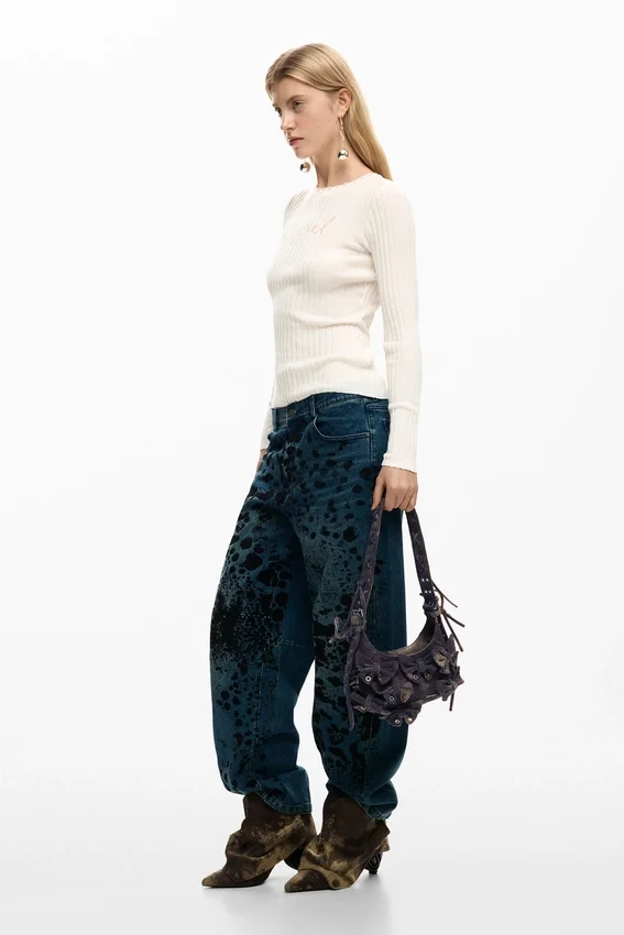 Mittlere Baumwolltasche mit Schleife Mittlere Baumwolltasche mit Schleife