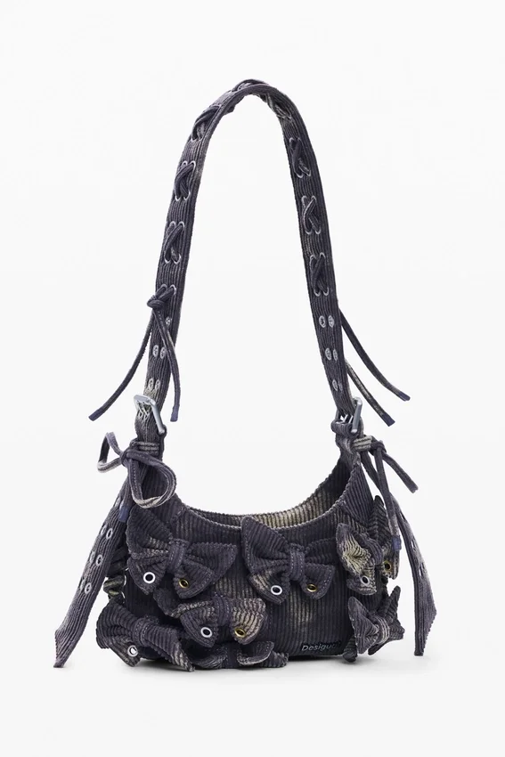 Mittlere Baumwolltasche mit Schleife Mittlere Baumwolltasche mit Schleife