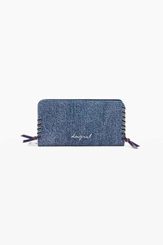 Mittlere Denim-Herz-Geldbörse Mittlere Denim-Herz-Geldbörse