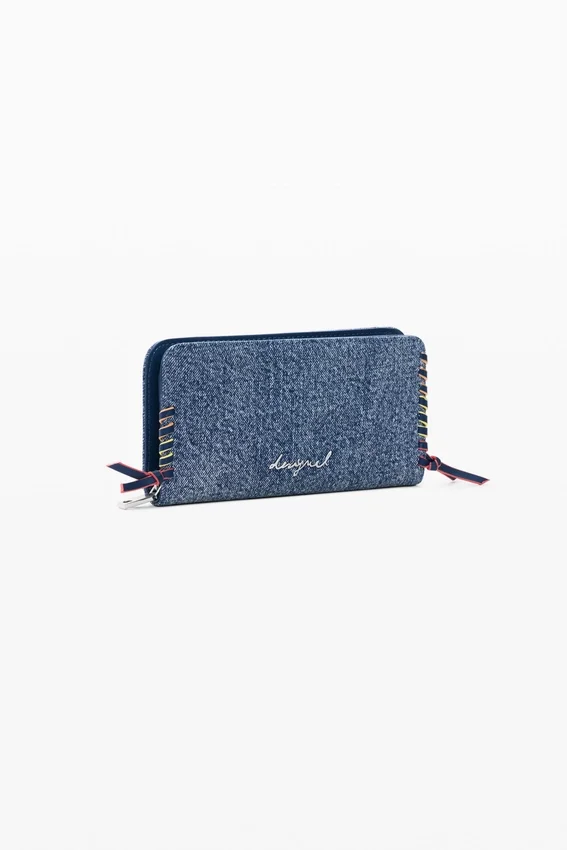 Mittlere Denim-Herz-Geldbörse Mittlere Denim-Herz-Geldbörse