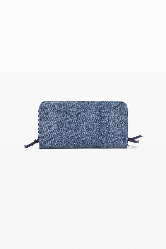 Mittlere Denim-Herz-Geldbörse Mittlere Denim-Herz-Geldbörse