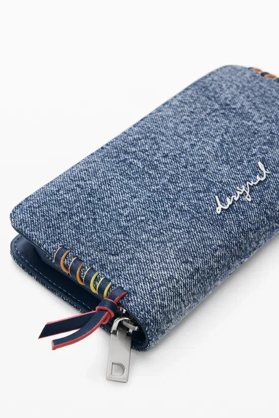 Mittlere Denim-Herz-Geldbörse Mittlere Denim-Herz-Geldbörse