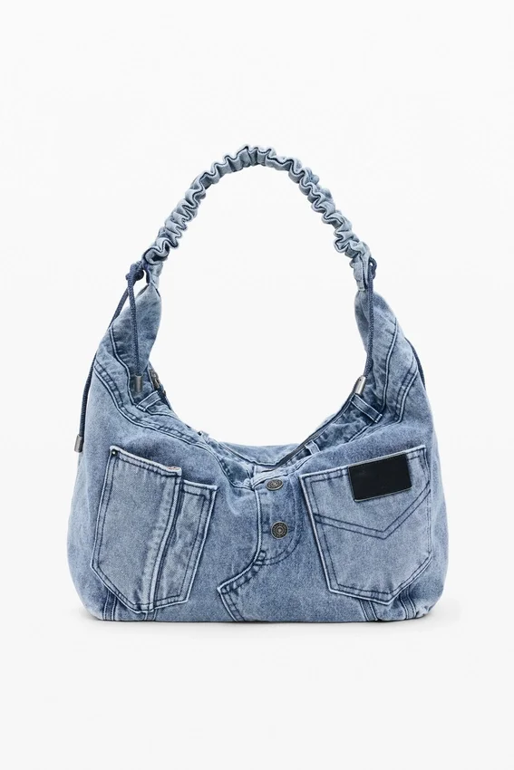 Mittlere Denim-Tasche Mittlere Denim-Tasche