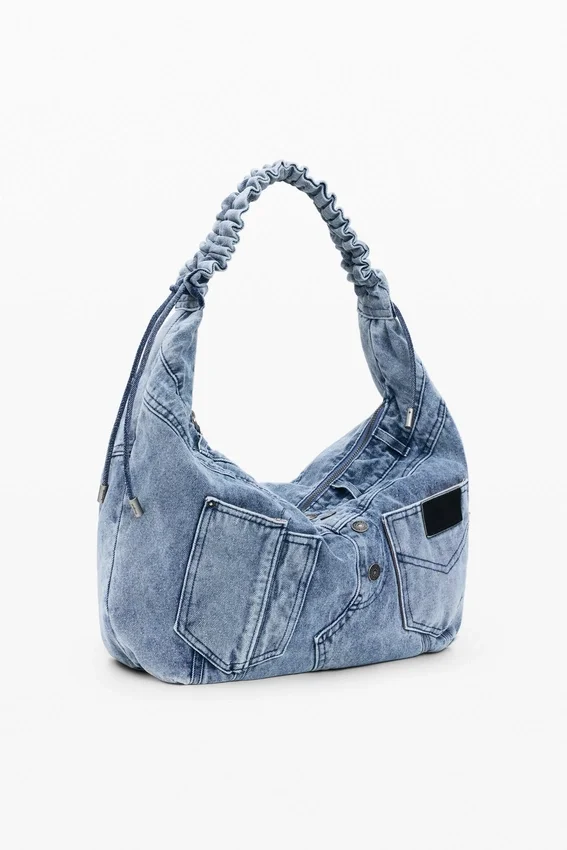 Mittlere Denim-Tasche Mittlere Denim-Tasche