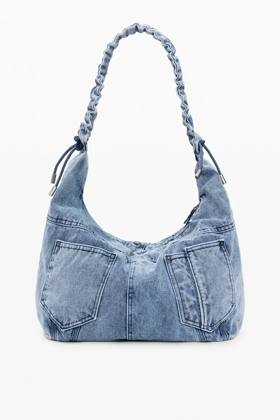 Mittlere Denim-Tasche Mittlere Denim-Tasche
