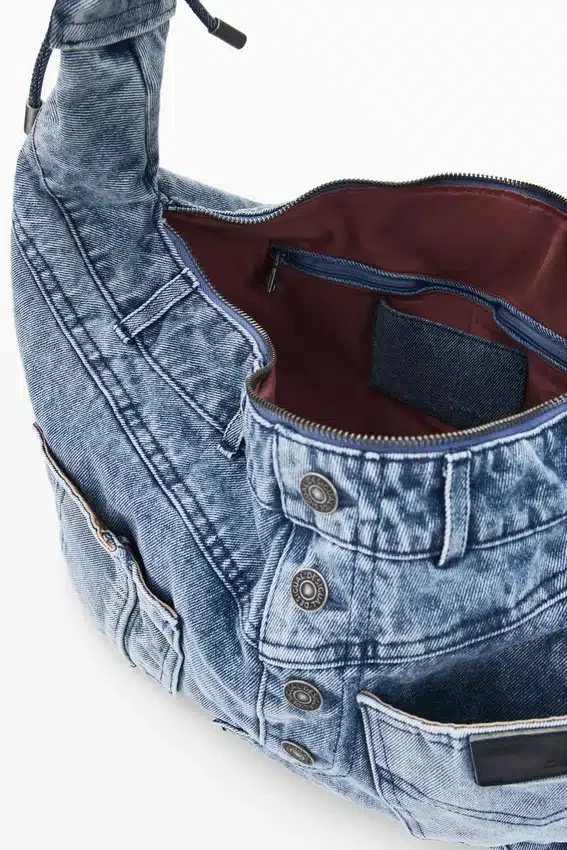 Mittlere Denim-Tasche Mittlere Denim-Tasche