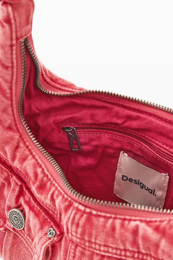 Mittlere Denim-Umhängetasche Mittlere Denim-Umhängetasche