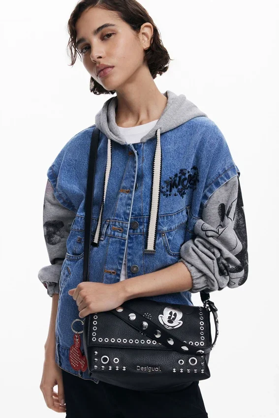 Mittlere Mickey Mouse™-Tasche mit Nieten Mittlere Mickey Mouse™-Tasche mit Nieten