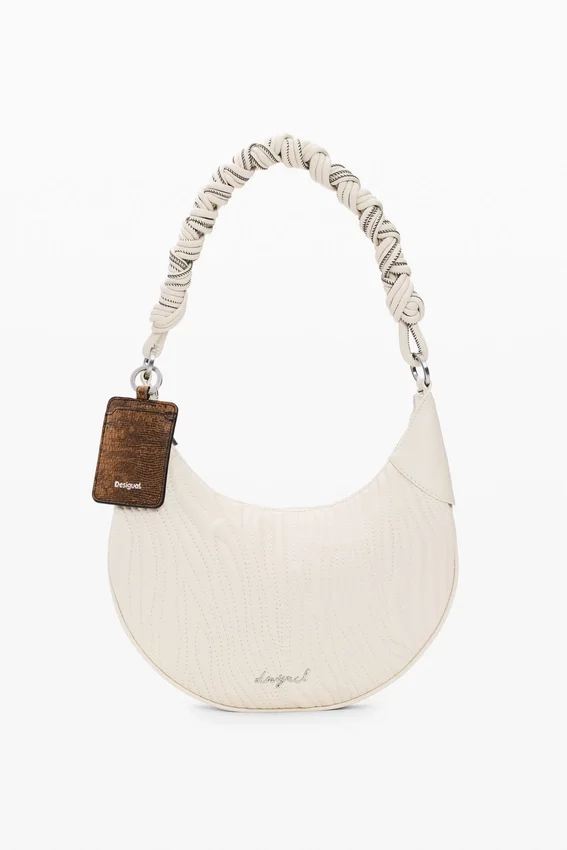 Mittlere ovale Tasche mit Prägung Mittlere ovale Tasche mit Prägung