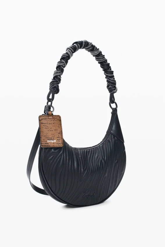 Mittlere ovale Tasche mit Prägung Mittlere ovale Tasche mit Prägung