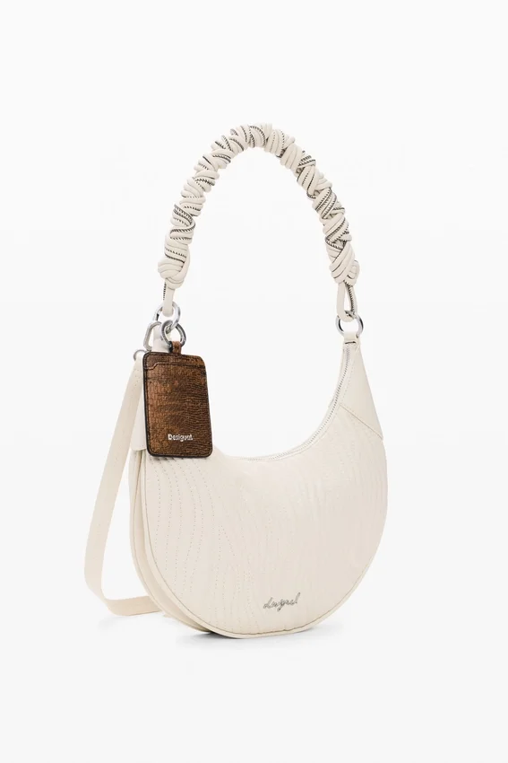 Mittlere ovale Tasche mit Prägung Mittlere ovale Tasche mit Prägung