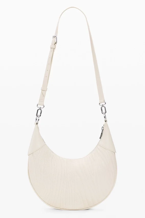 Mittlere ovale Tasche mit Prägung Mittlere ovale Tasche mit Prägung