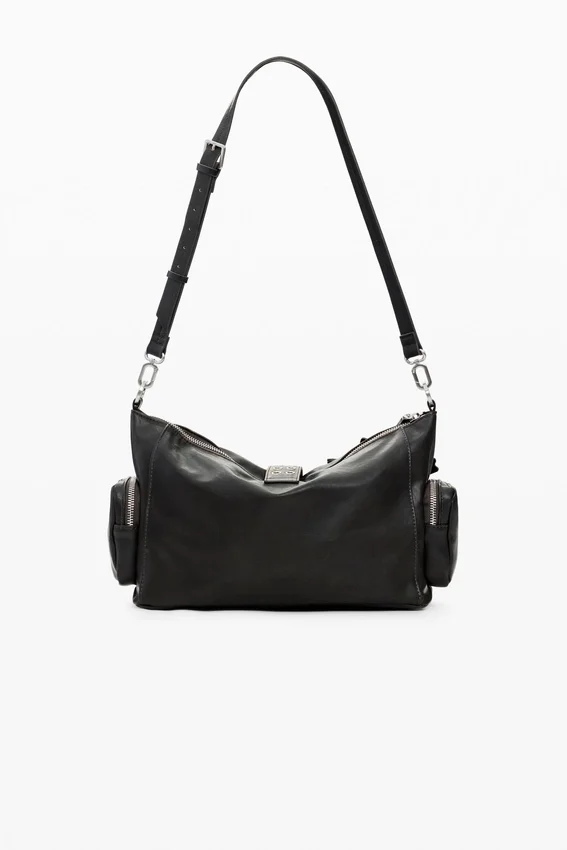 Mittlere Tasche mit Blumen-Applikationen Mittlere Tasche mit Blumen-Applikationen