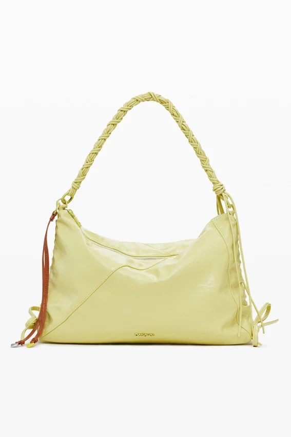 Mittlere Tasche mit glänzender Schleife Mittlere Tasche mit glänzender Schleife