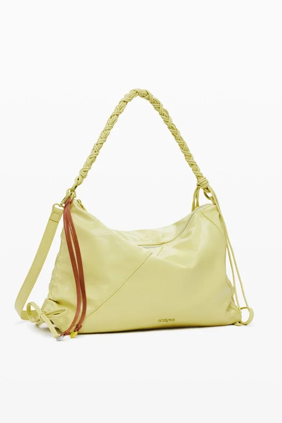 Mittlere Tasche mit glänzender Schleife Mittlere Tasche mit glänzender Schleife