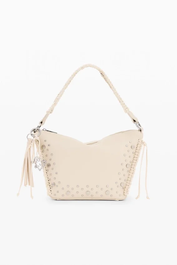 Mittlere Tasche mit Nieten und Fransen Mittlere Tasche mit Nieten und Fransen