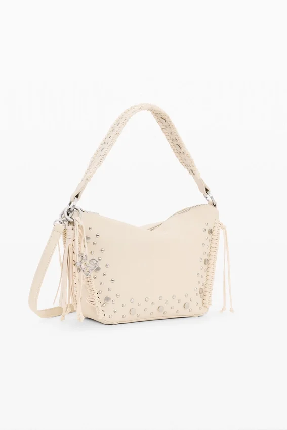 Mittlere Tasche mit Nieten und Fransen Mittlere Tasche mit Nieten und Fransen