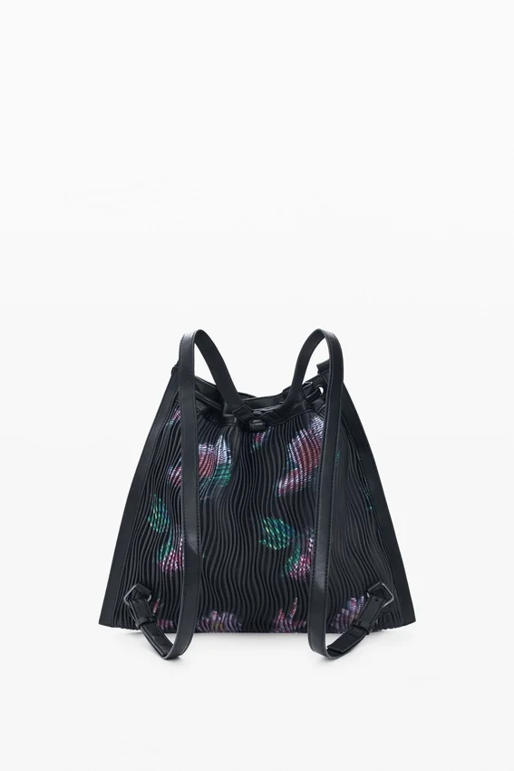 Mittlerer Rucksack mit Blumenstruktur Mittlerer Rucksack mit Blumenstruktur