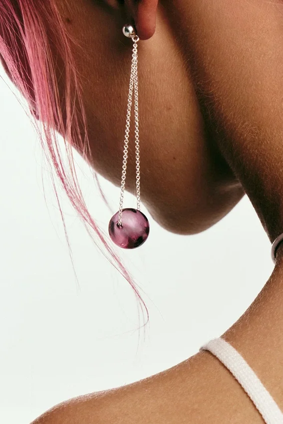 Ohrringe Kette Marmor Zalio Ohrringe Kette Marmor Zalio
