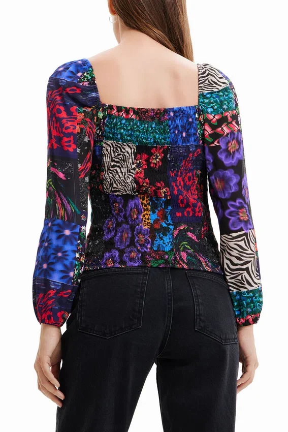 Patchwork-Korsett-Bluse Patchwork-Korsett-Bluse