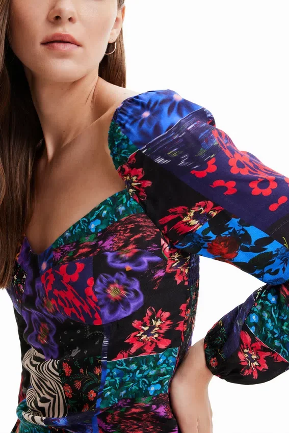 Patchwork-Korsett-Bluse Patchwork-Korsett-Bluse