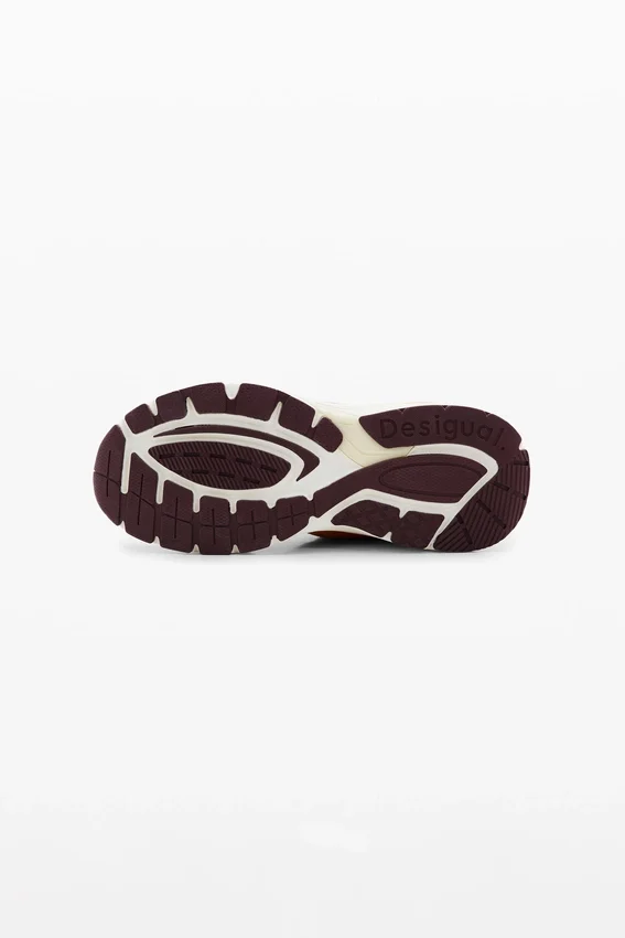 Patchwork-Sneaker aus Spaltleder Patchwork-Sneaker aus Spaltleder