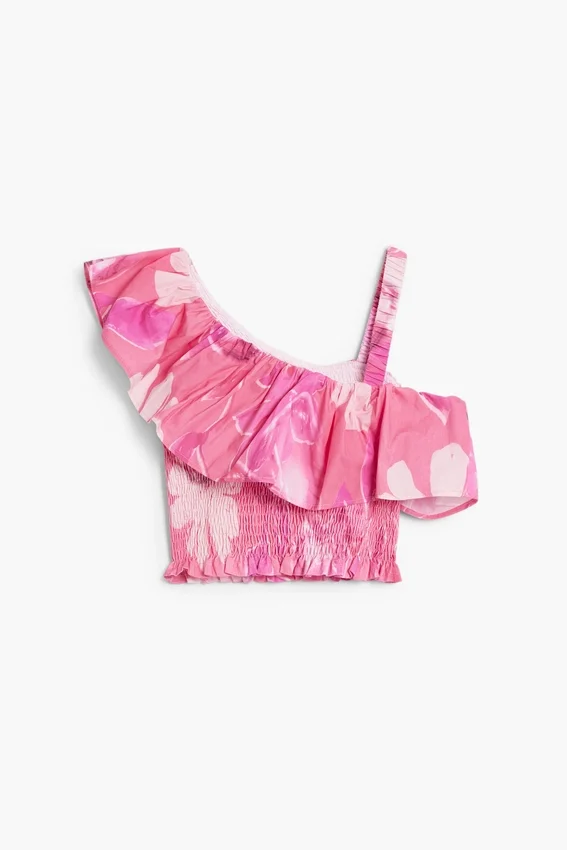 Peplum-Oberteil mit Blumenmuster Peplum-Oberteil mit Blumenmuster