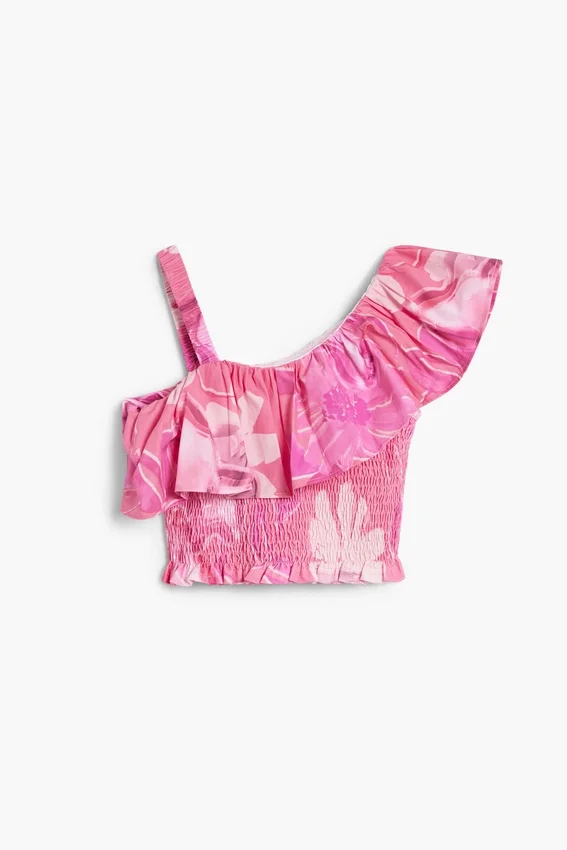 Peplum-Oberteil mit Blumenmuster Peplum-Oberteil mit Blumenmuster