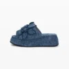 Plateausandalen aus Denim Plateausandalen aus Denim