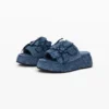 Plateausandalen aus Denim Plateausandalen aus Denim