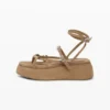 Plateausandalen aus Leder Plateausandalen aus Leder