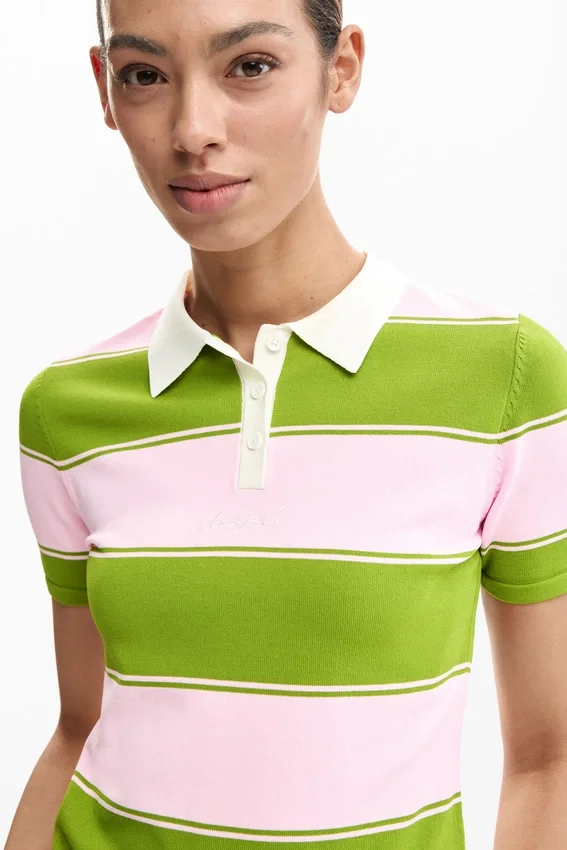 Poloshirt mit Schnürung Poloshirt mit Schnürung