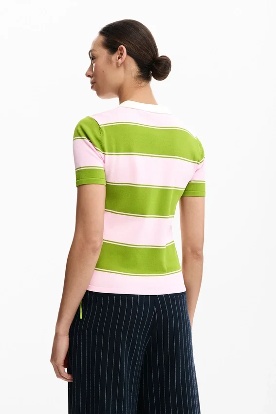 Poloshirt mit Schnürung Poloshirt mit Schnürung