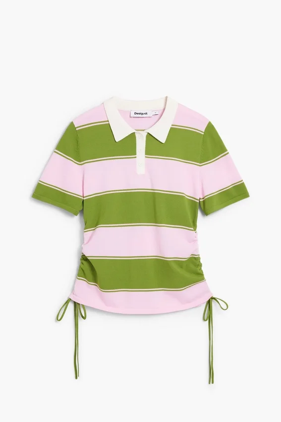 Poloshirt mit Schnürung Poloshirt mit Schnürung
