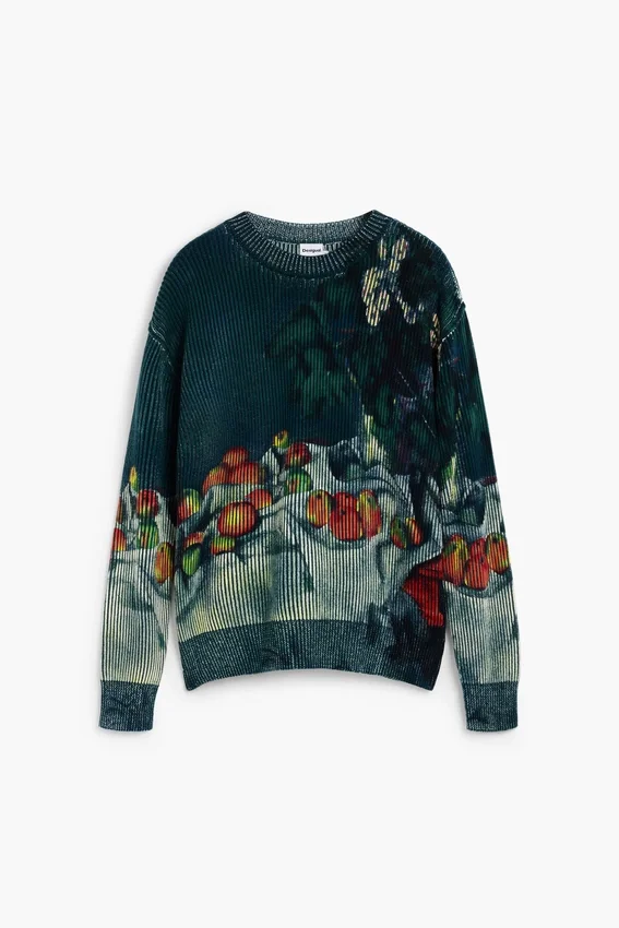 Pullover mit Stillleben-Struktur Pullover mit Stillleben-Struktur