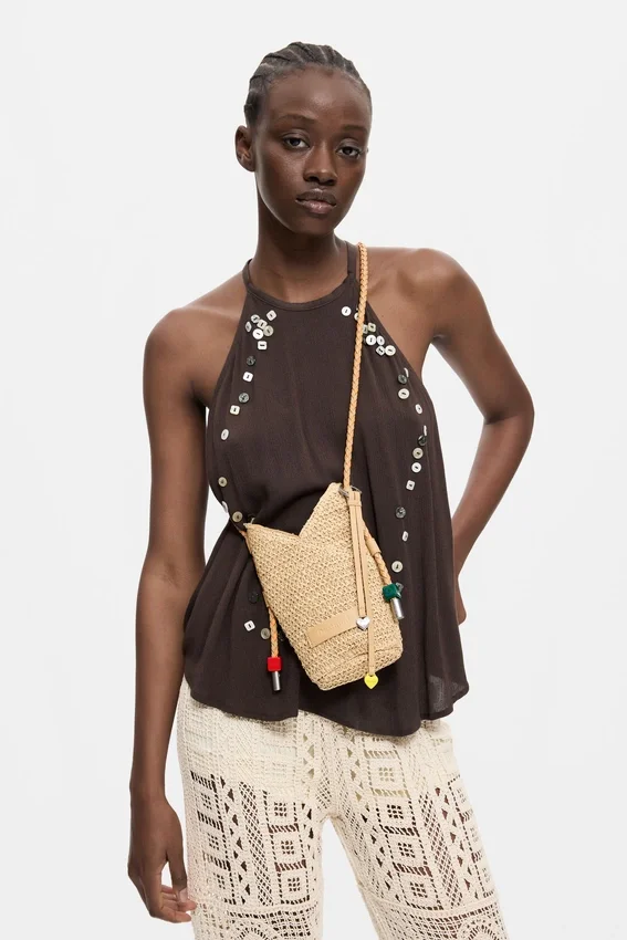 Raffia-Anhänger für Handyhüllen Raffia-Anhänger für Handyhüllen