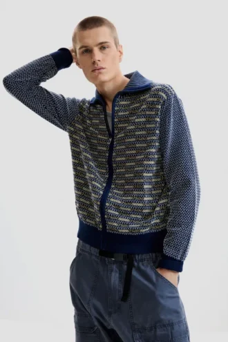 Retro-Pullover mit Reißverschluss