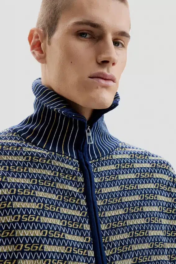 Retro-Pullover mit Reißverschluss Retro-Pullover mit Reißverschluss