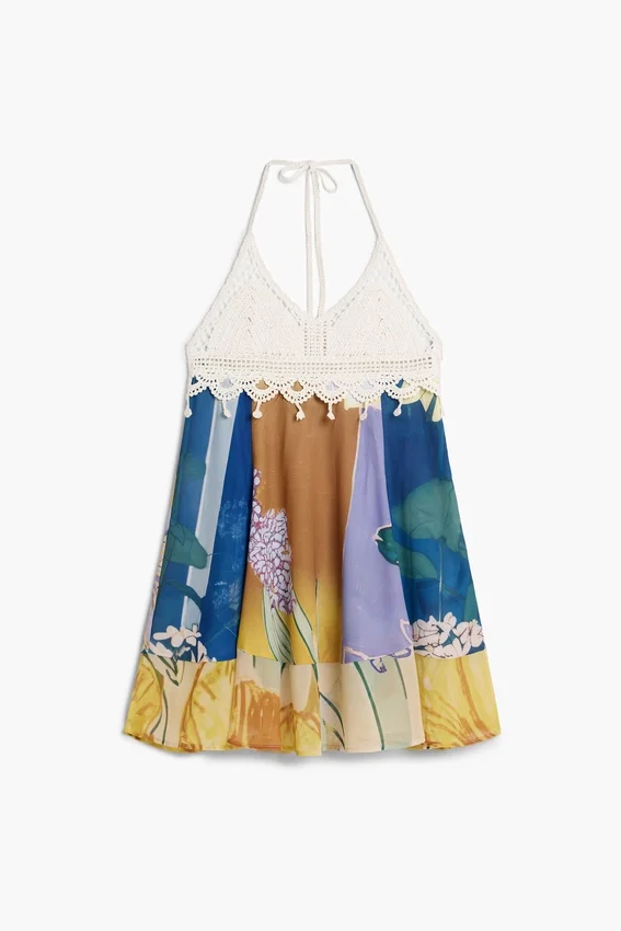 Ärmelloses Kleid mit Print Ärmelloses Kleid mit Print