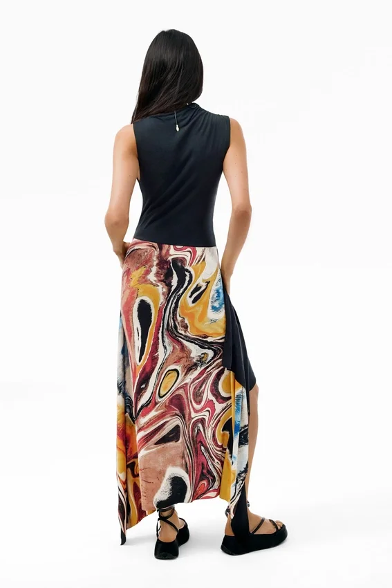 Ärmelloses Kleid mit Print Ärmelloses Kleid mit Print