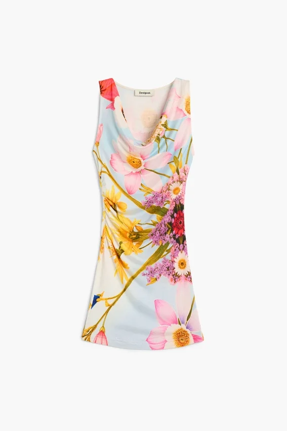 Ärmelloses Kleid mit Print Ärmelloses Kleid mit Print