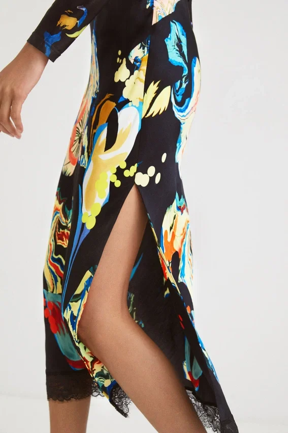 Schmaler Midi-Rock mit Print Schmaler Midi-Rock mit Print