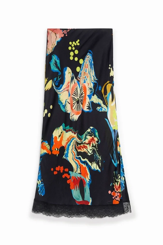 Schmaler Midi-Rock mit Print Schmaler Midi-Rock mit Print