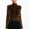 Schokoladenbraune Strickjacke Schokoladenbraune Strickjacke