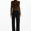 Schokoladenbraune Strickjacke Schokoladenbraune Strickjacke